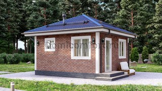Баня из газобетона 5 на 5